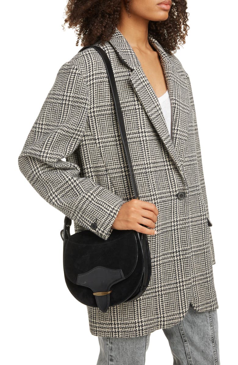 Isabel Marant Botsy Leather Shoulder Bag, Alternate, color,