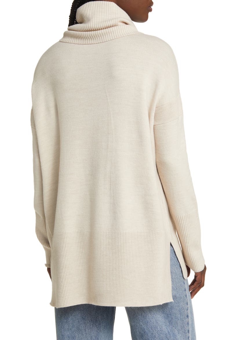 Babysoft Cowl Turtleneck Sweater, Alternate, color, LIGHT OATMEAL