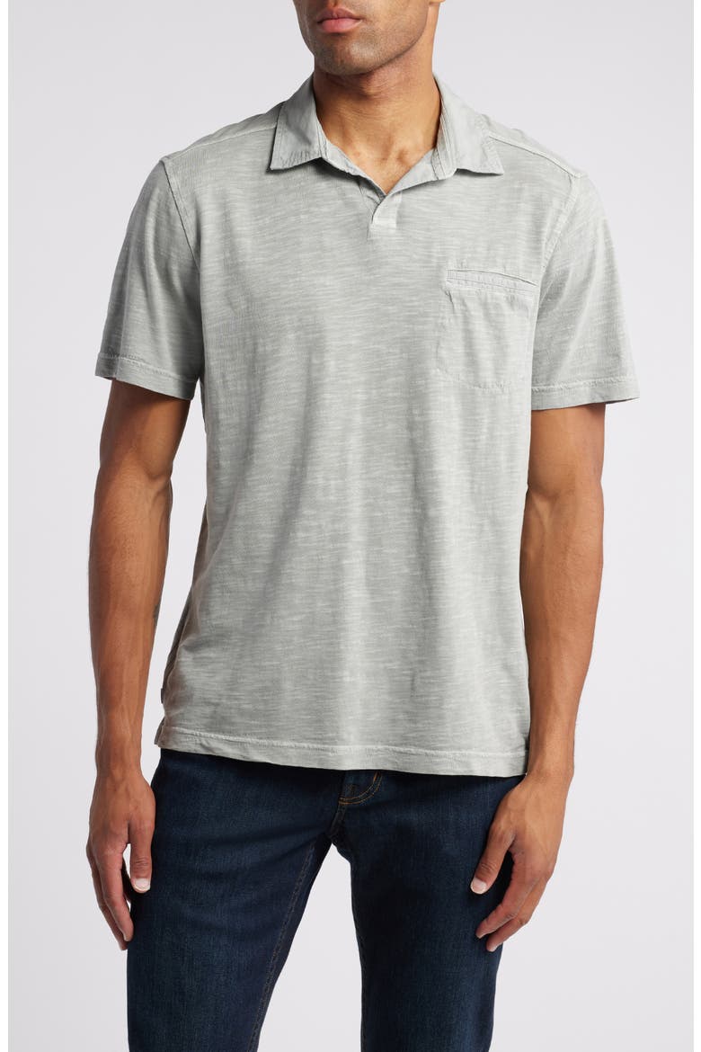 Beach Fade Cotton Slub Jersey Polo, Main, color, ULTIMATE GRAY