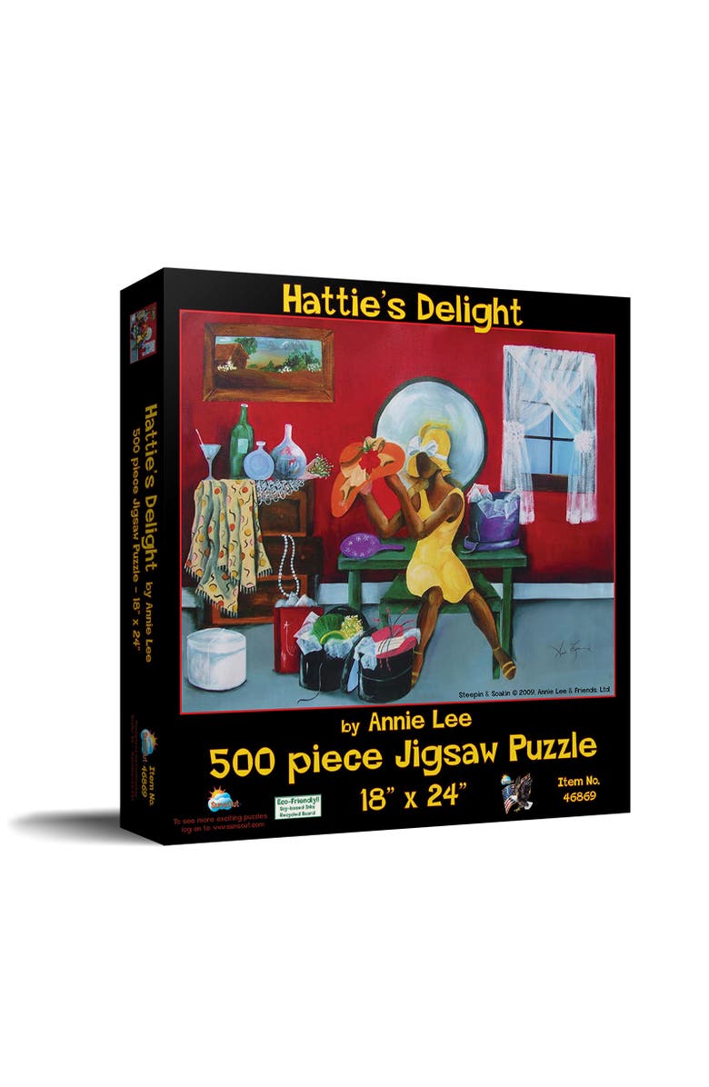 Sunsout Hattie's Delight 500 piece Jigsaw Puzzle for Adults, Main, color, Multicolor