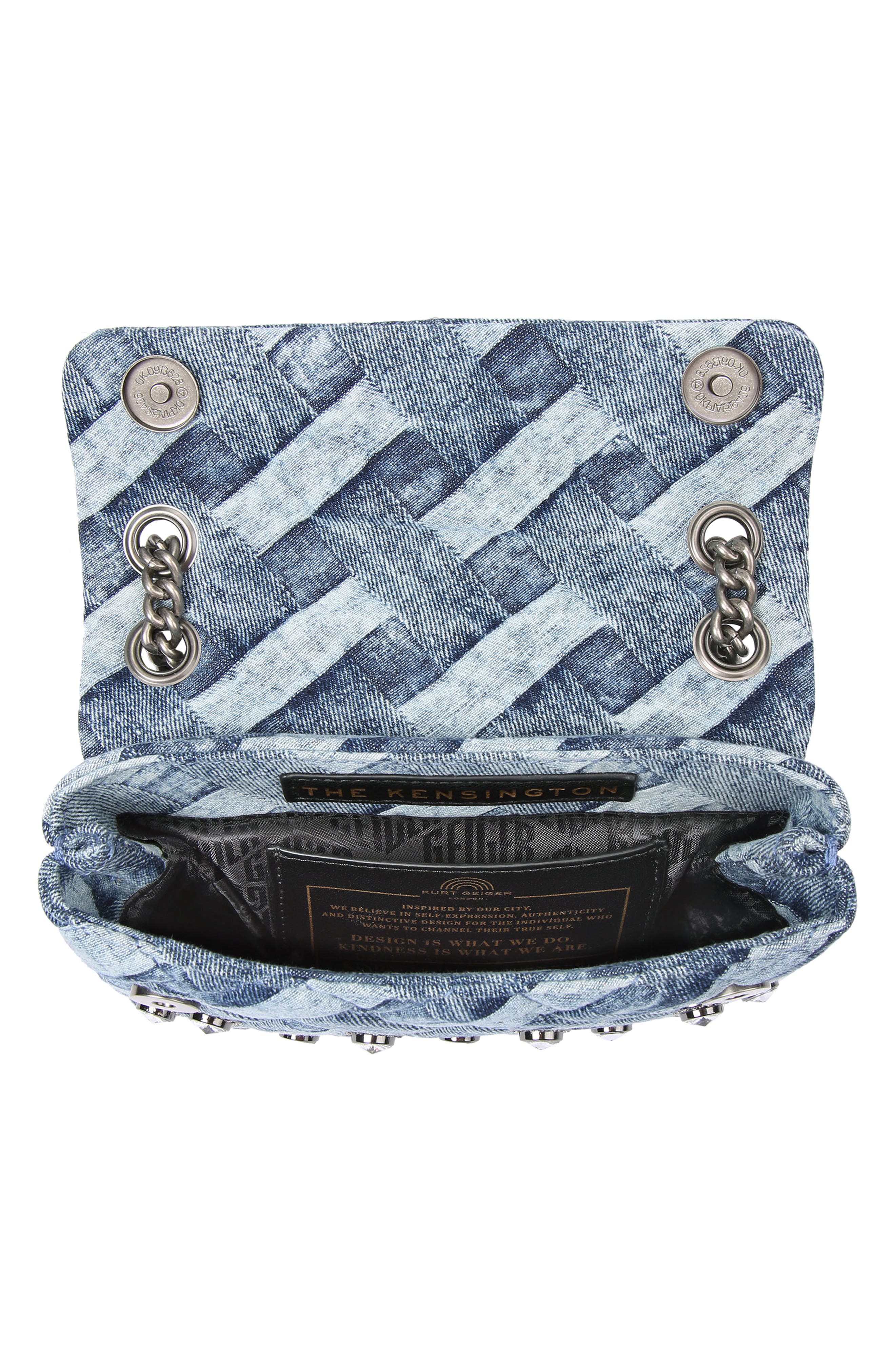 Kurt Geiger London Kensington Leather Mini Crossbody Bag, Alternate, color, Navy