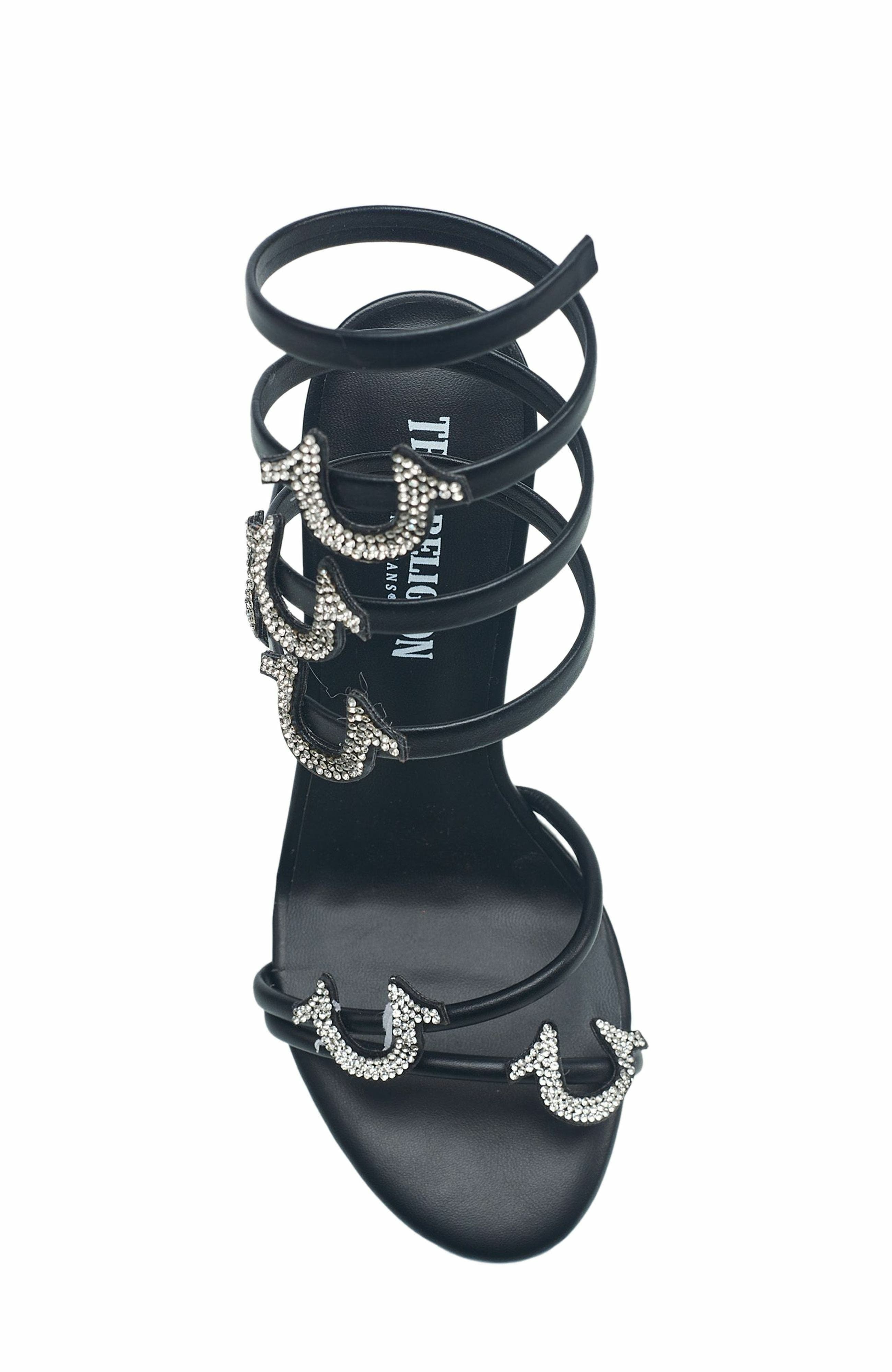 Tiana Spiral Ankle Wrap Heel, Alternate, color, BLACK