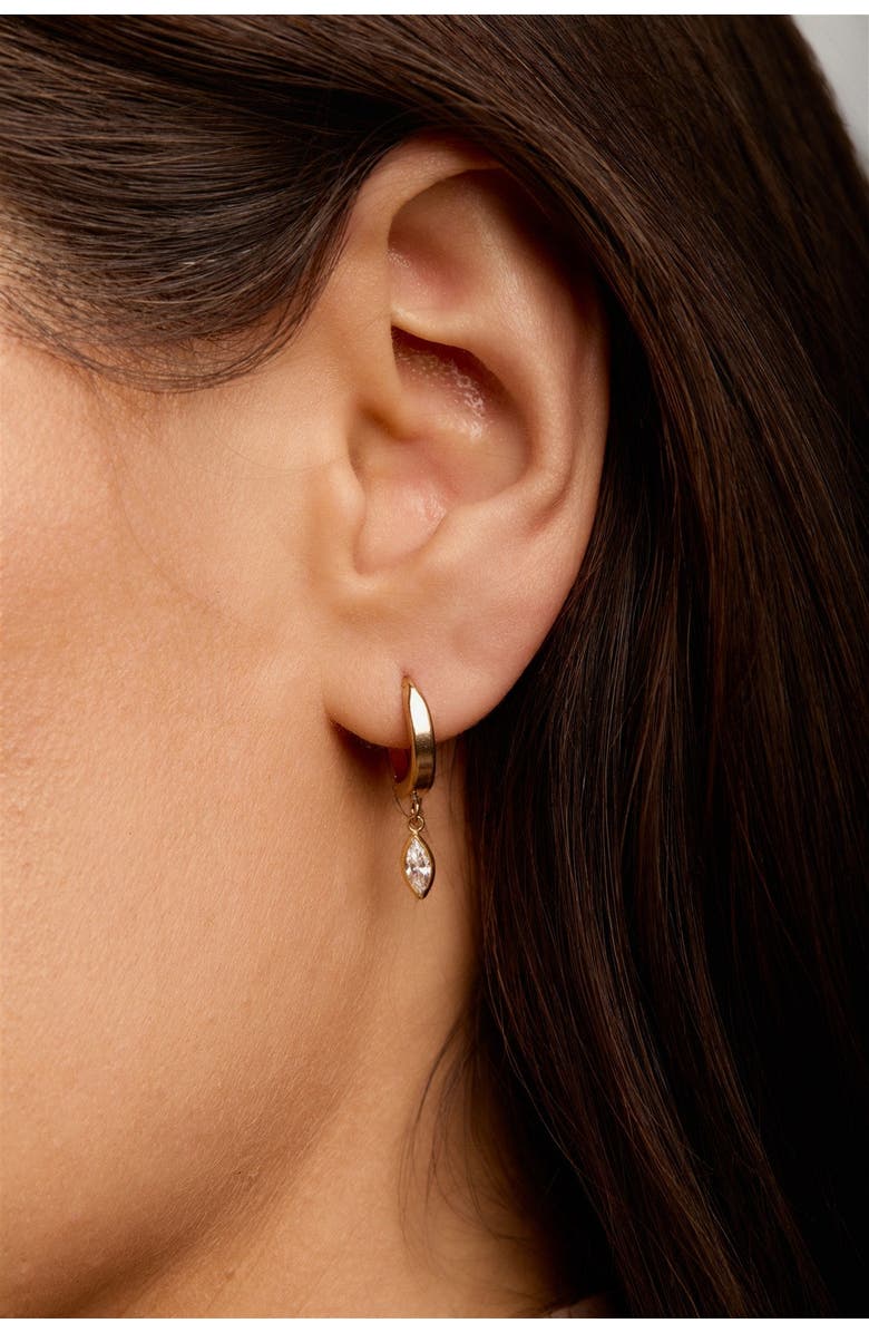 Set & Stones Ezra Marquise Hoops, Alternate, color, Gold