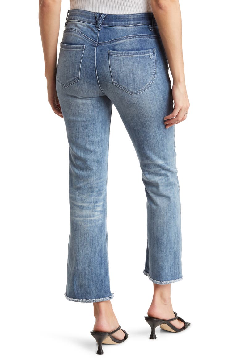 AB Tech High Rise Frayed Crop Jeans, Alternate, color, MID BLUE ARTISINAL