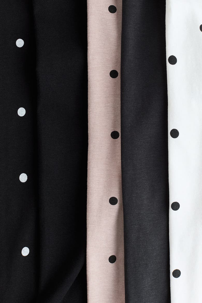 5-pack Jersey Leggings, Alternate, color, White/polka dot