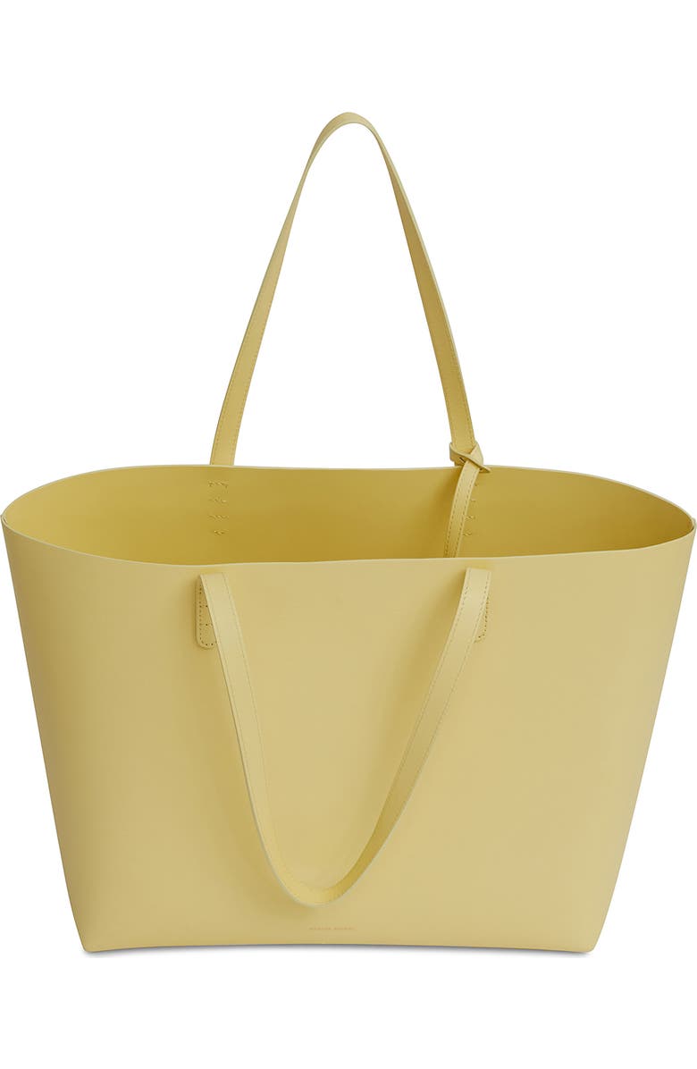 Mansur Gavriel Large Leather Tote, Alternate, color, Banana