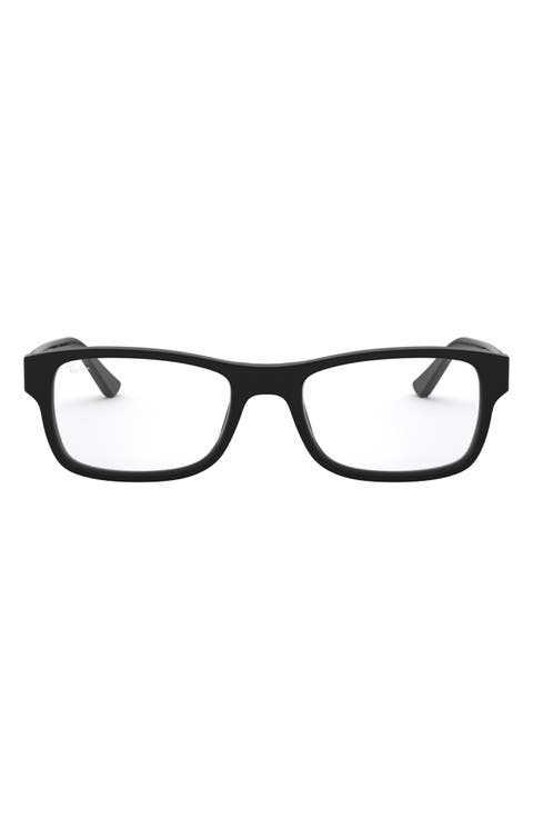 Unisex 52mm Rectangular Optical Glasses