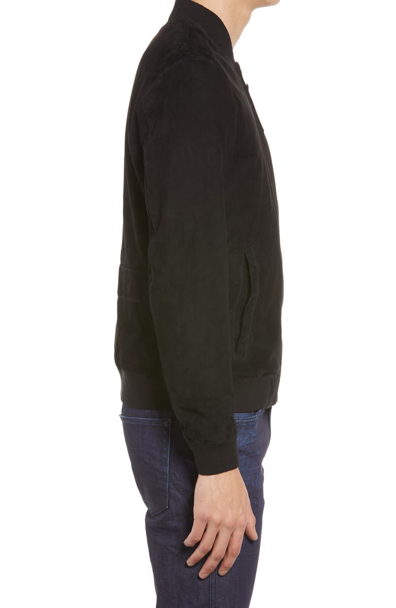AllSaints Ronan Suede Bomber Jacket, Alternate, color, 