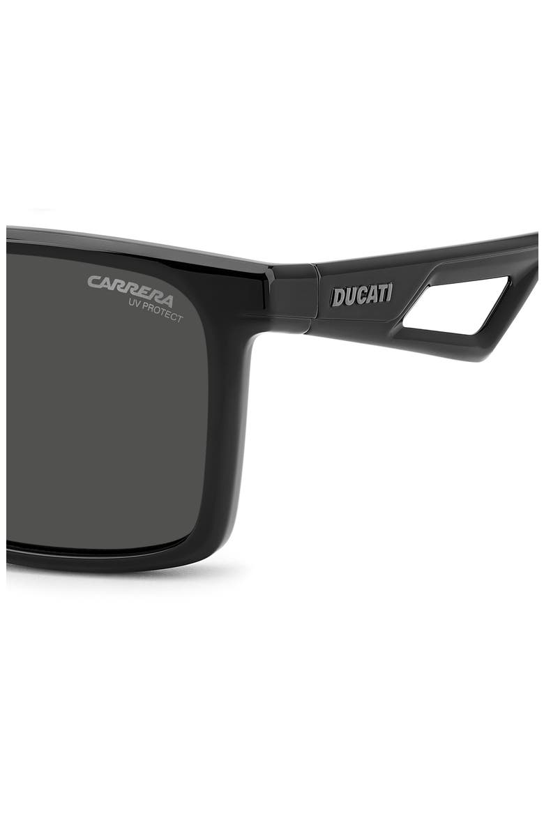 x Ducati 56mm Rectangular Sunglasses, Alternate, color, BLACK/ GREY