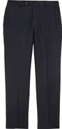 Berle Flat Front Modern Fit Gabardine Stretch Wool Trousers