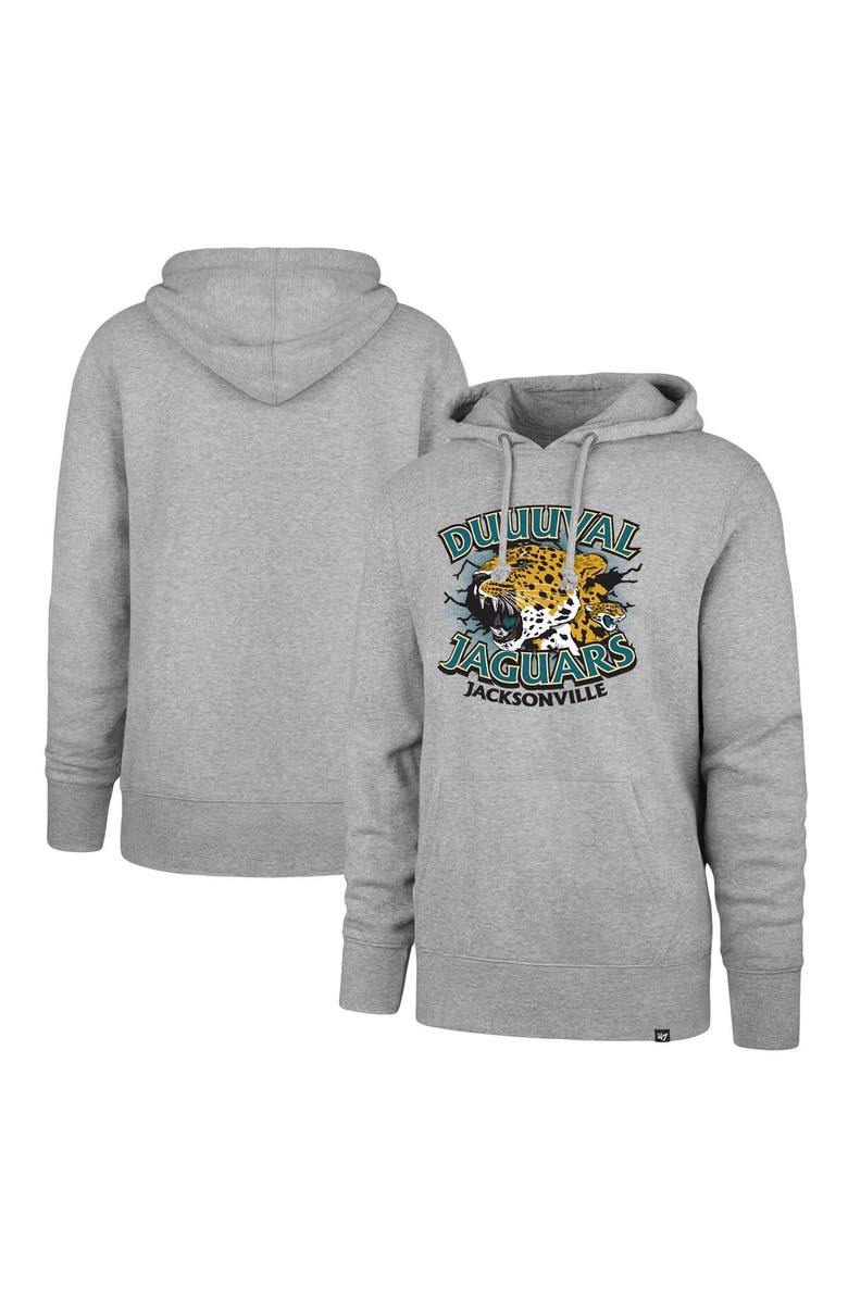 '47 Men's '47 Gray Jacksonville Jaguars DUUUVAL Regional Headline Pullover Hoodie, Alternate, color, Gray