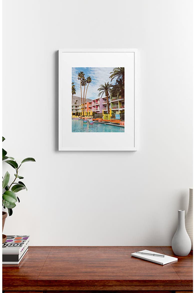 Palm Springs Pool Day VII Framed Art Print, Alternate, color, BLUE