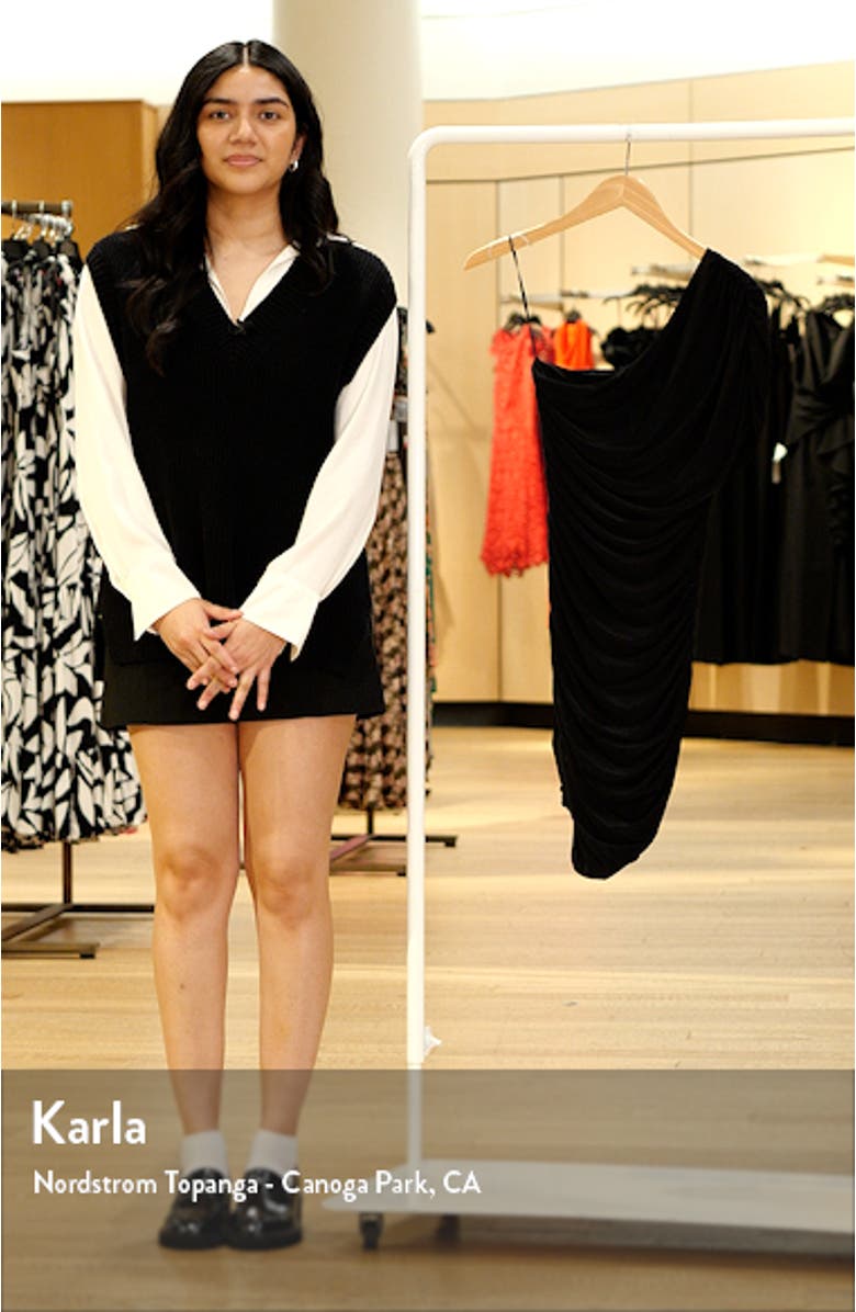 Ruched One-Shoulder Minidress, sales video thumbnail