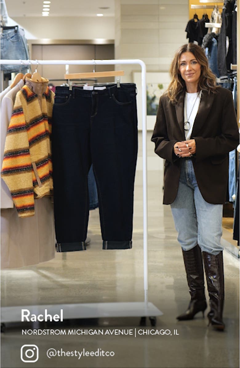 High Waist Straight Leg Boyfriend Jeans, sales video thumbnail