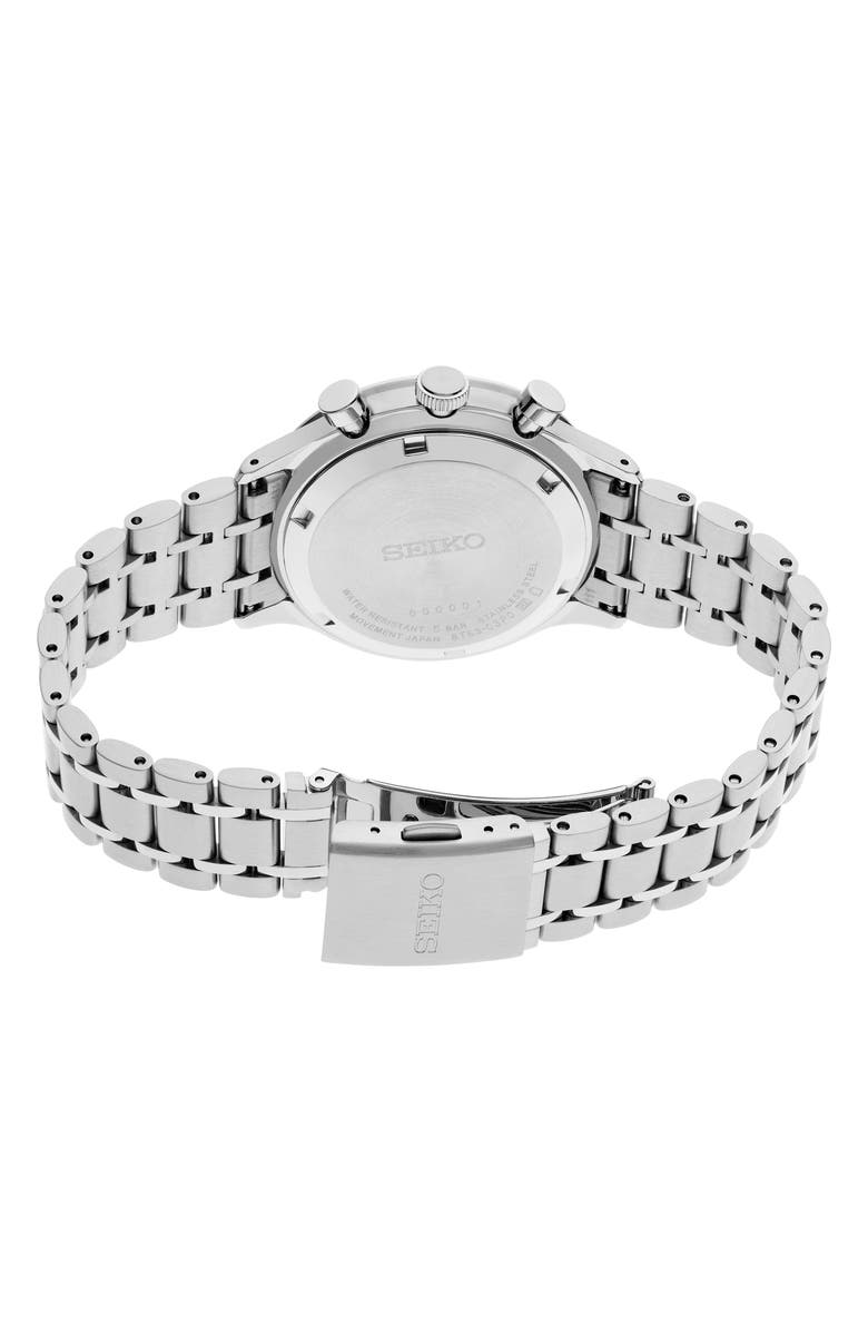 SEIKO WATCHES Essentials Chronograph Bracelet Watch, 38.7mm, Alternate, color, Black