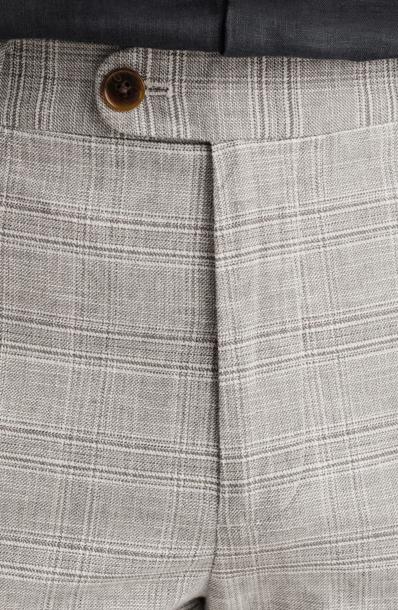 Bonobos Primo Slim Fit Plaid Stretch Twill Chinos, Alternate, color, Gray Plaid