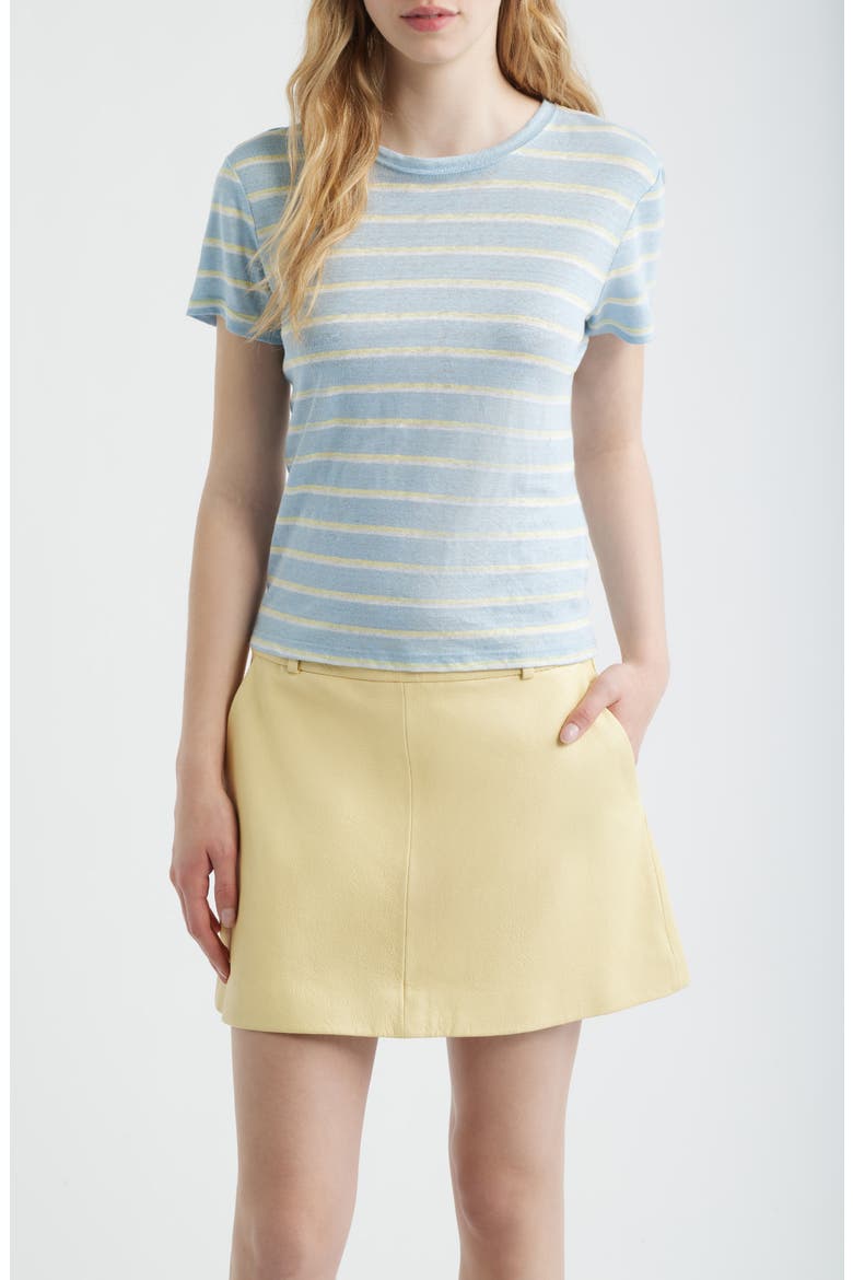 The Linen Baby Tee, Main, color, CHAMBRAY BLUE MULTI