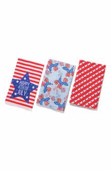 Tiramisu Patriotic Party Set of 3 Cotton Waffle Kitchen Towels