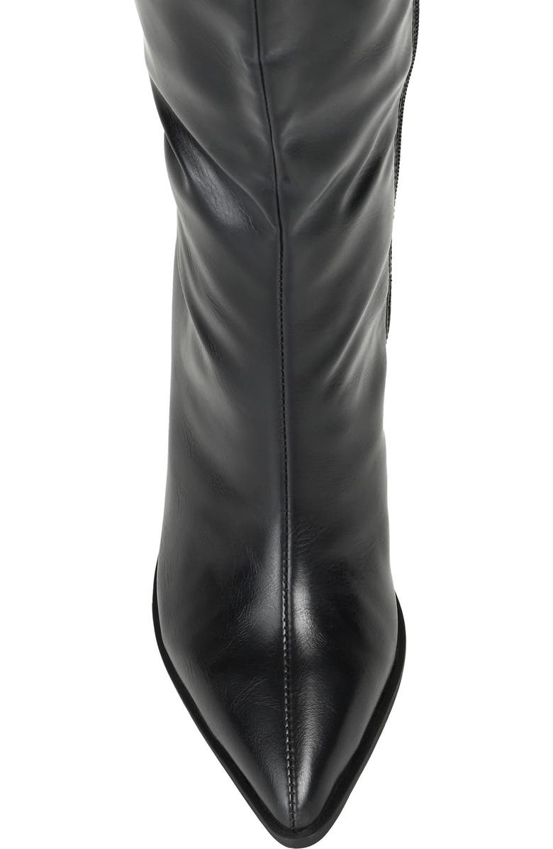 Journee Collection Daria Whipstitch Tall Vegan Leather Western Boot, Alternate, color,