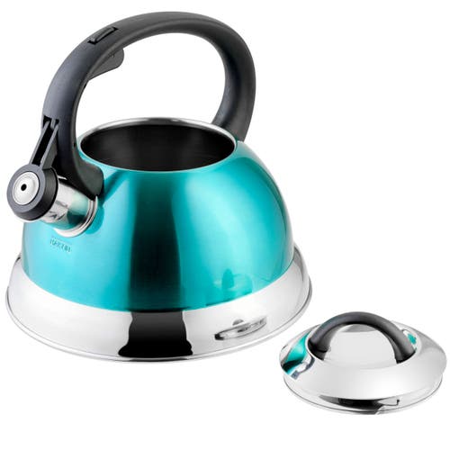 Mr Coffee Mr. Coffee Flintshire Turquoise 1.75qt Whistling Stovetop Tea Kettle In Blue