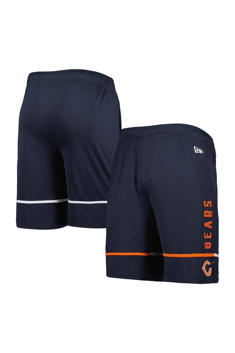 Men's New Era Navy Chicago Bears Combine Authentic Rusher Training Shorts, Main, color, Navy