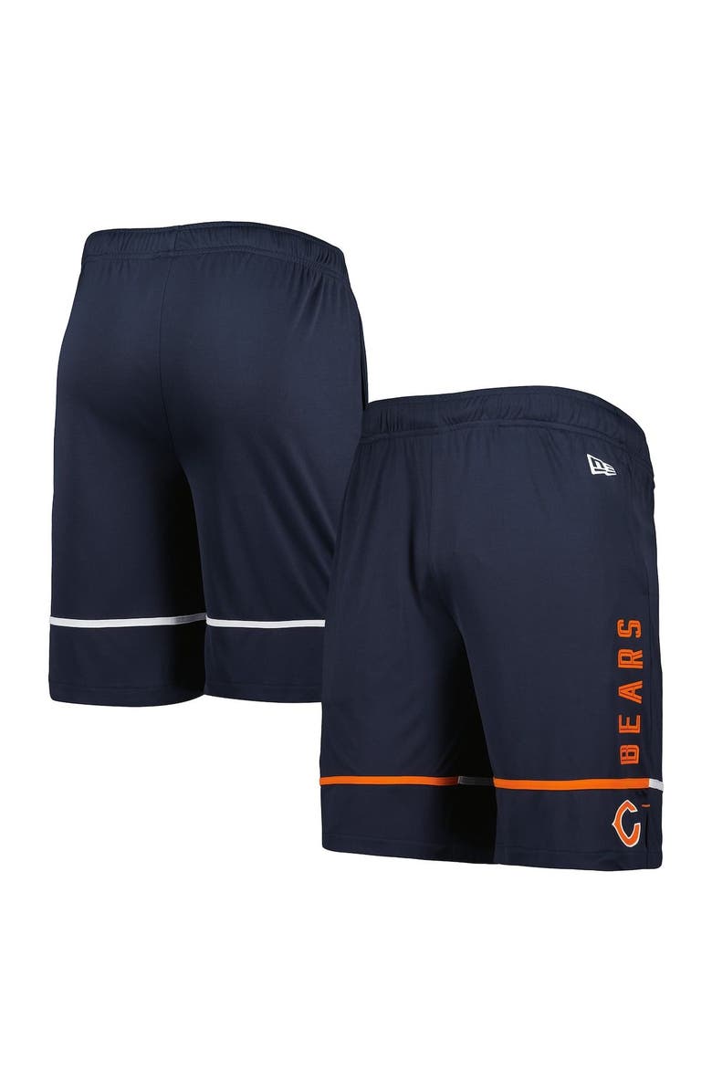 New Era Men's New Era Navy Chicago Bears Combine Authentic Rusher Training Shorts, Main, color, 