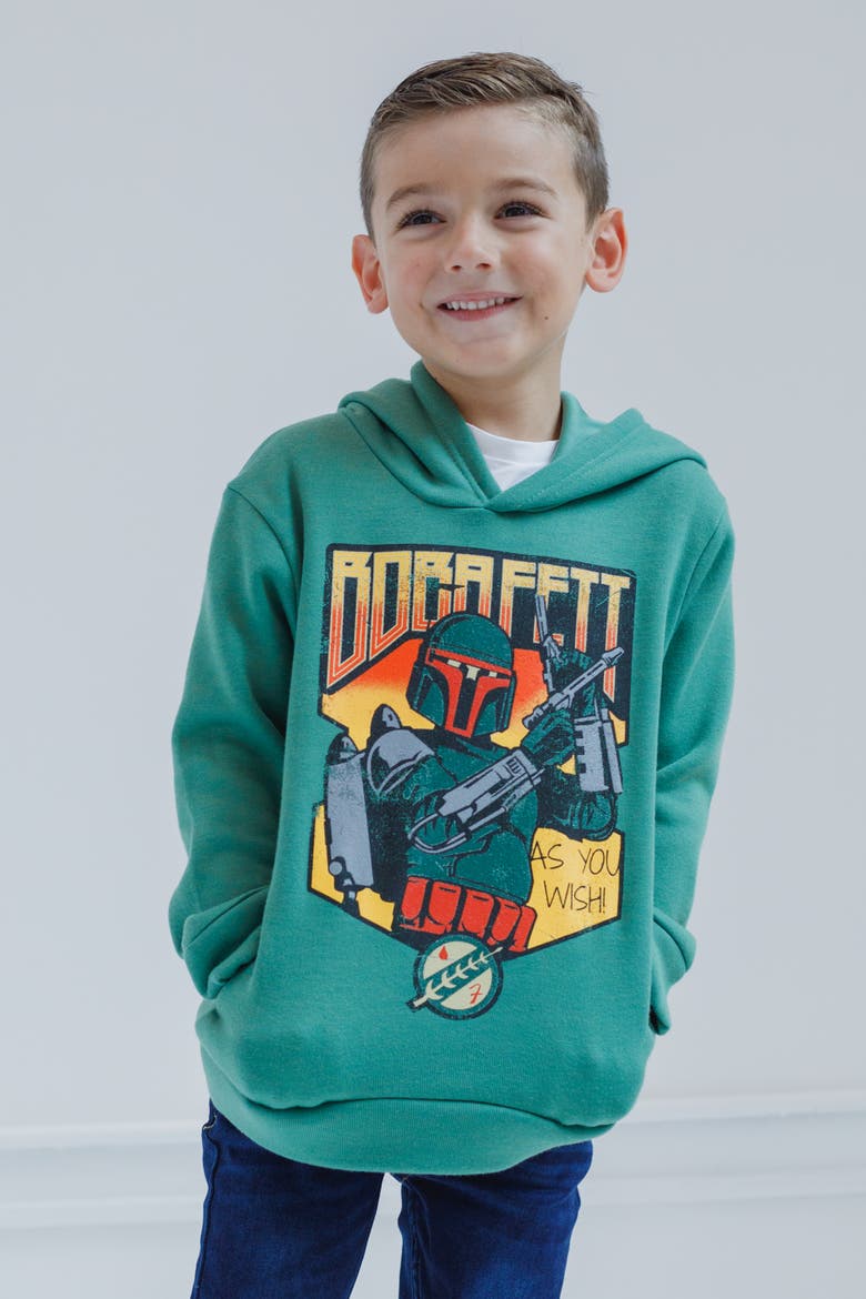 Boba Fett Fleece Hoodie, Alternate, color, Boba Fett Green