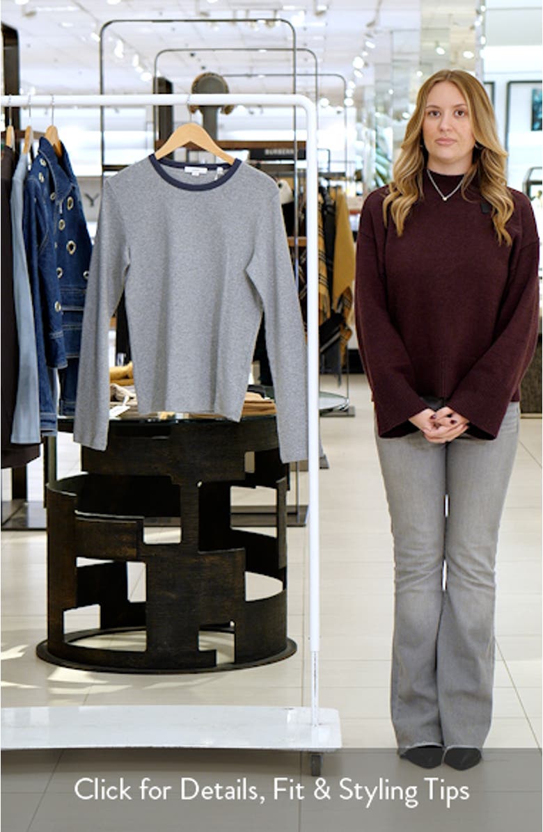 Heather Tipped Long Sleeve T-Shirt, sales video thumbnail