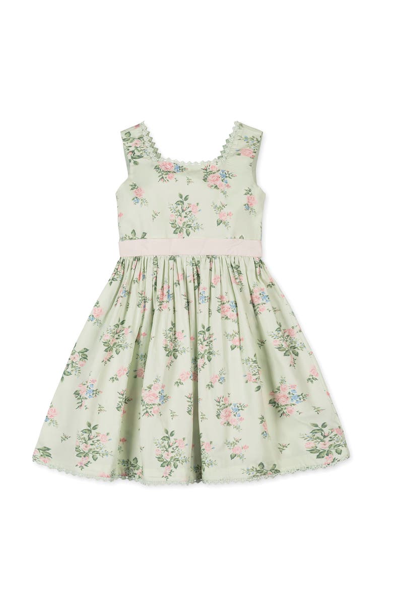 Hope & Henry Kids' Organic Sleeveless Sateen Party Dress, Main, color, Chateau Floral