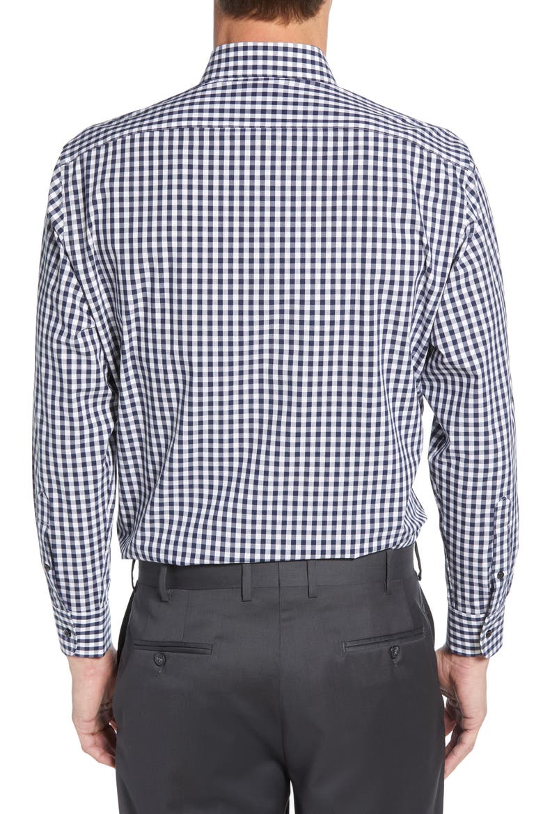 Tech-Smart Traditional Fit Stretch Check Dress Shirt, Alternate, color, NAVY PEACOAT