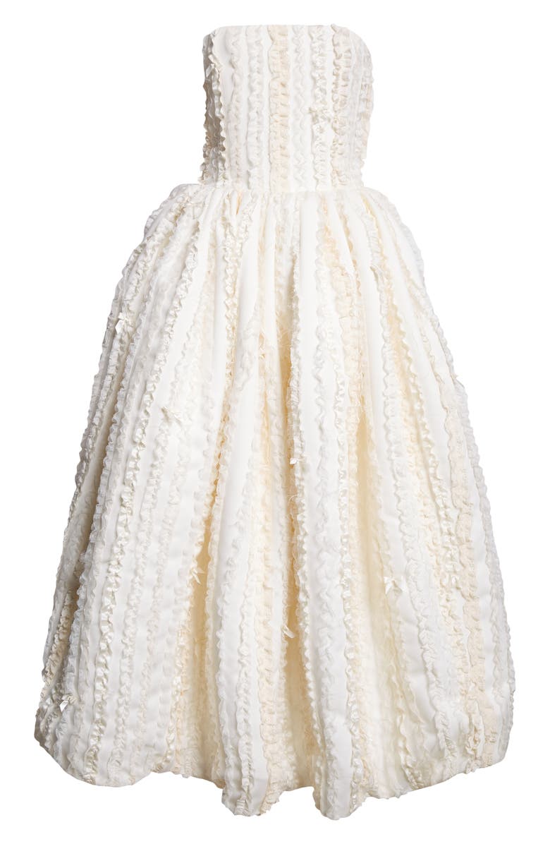 Tanner Fletcher Gender Inclusive Lucille Raw Ruffle Strapless Gown, Main, color, 