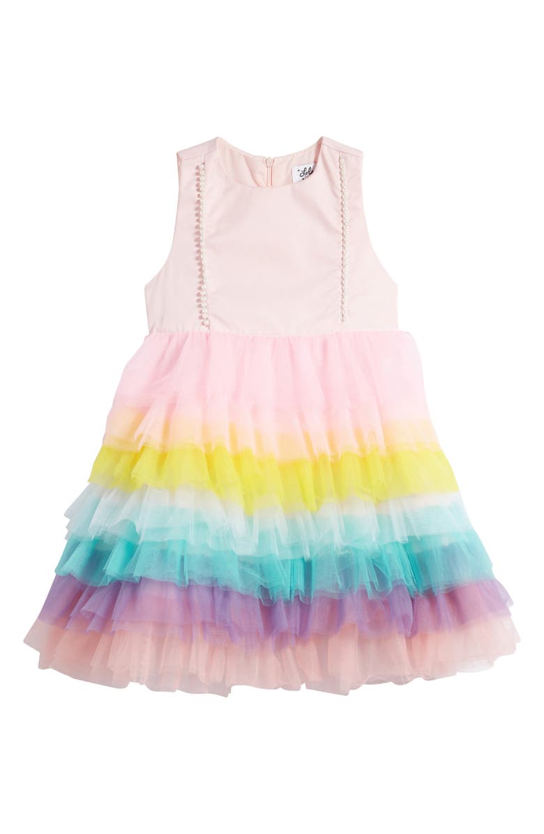 Lola + The Boys Kids' Cupcake Dream Tiered Party Dress, Main, color,