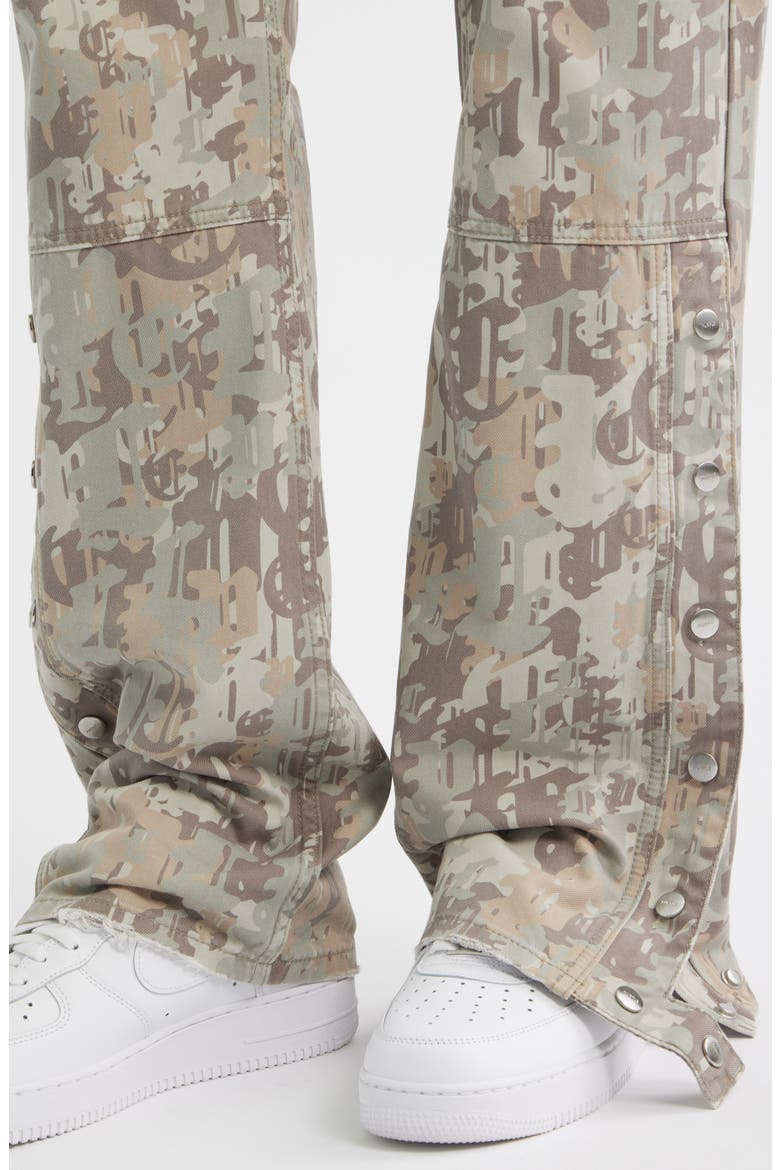 Logo Camo Snap Hem Cotton Twill Carpenter Pants, Alternate, color, MULTI