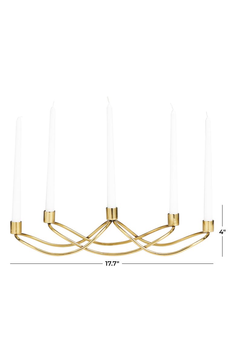 Novogratz Gold Stainless Steel Candleholder, Alternate, color, 
