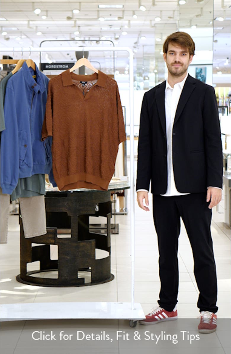 Banks Johnny Collar Textured Polo Sweater, sales video thumbnail