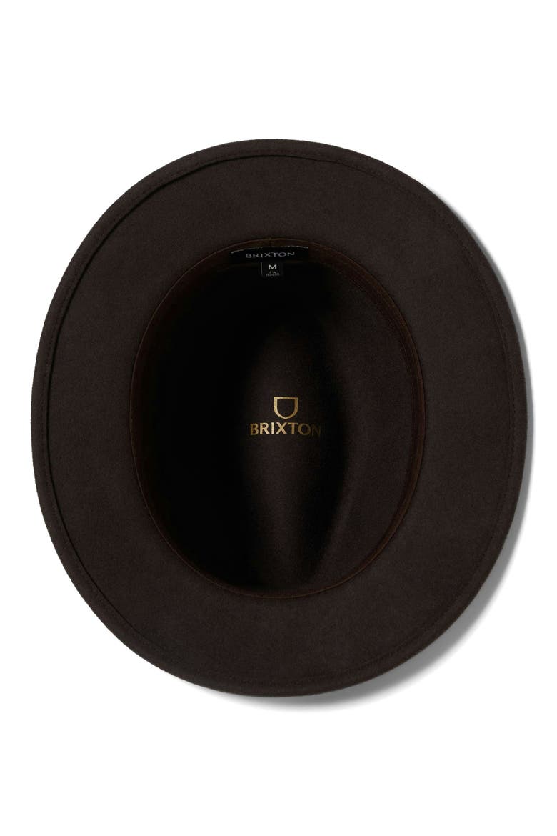 Roma Wool Felt Fedora, Alternate, color, CHOCOLATE/ BRONZE