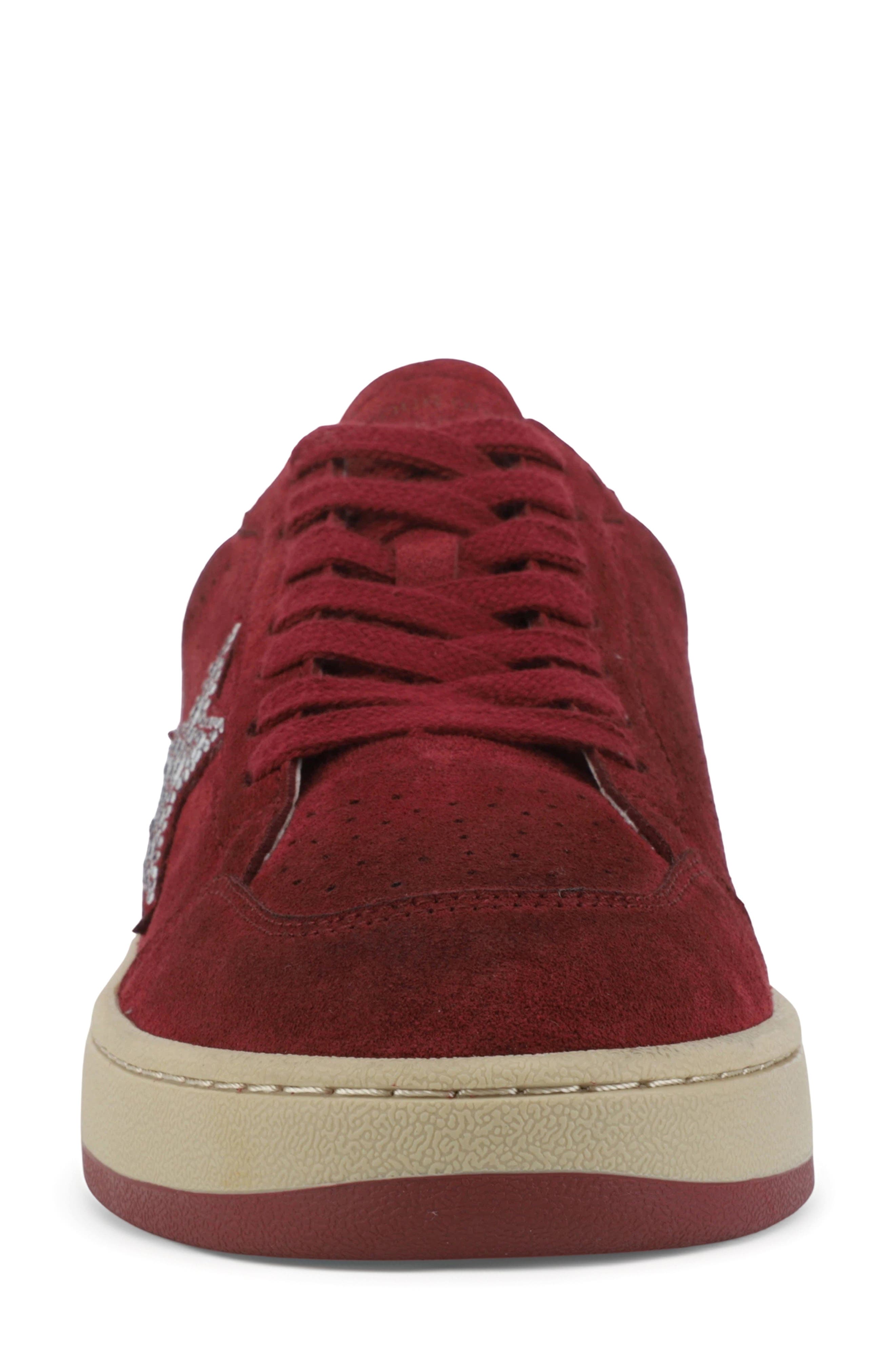 Eleanor Star Sneaker, Alternate, color, BURGUNDY