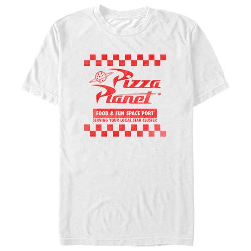 Toy Story Pizza Planet Uniform  Graphic T-shirt In White