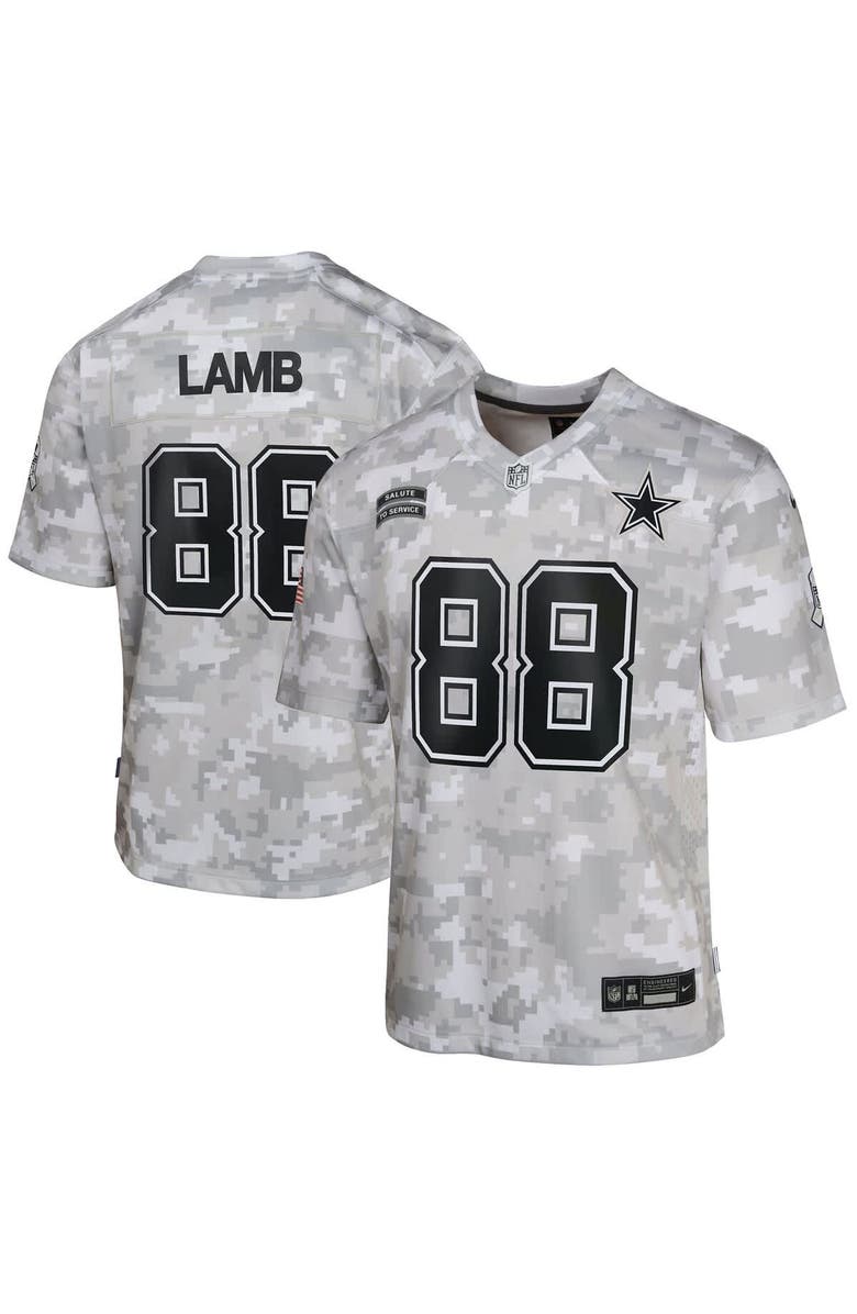Nike Youth Nike CeeDee Lamb Arctic Camo Dallas Cowboys 2024 Salute to Service Game Jersey, Main, color, 