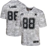Nike Youth Nike CeeDee Lamb Arctic Camo Dallas Cowboys 2024 Salute to Service Game Jersey