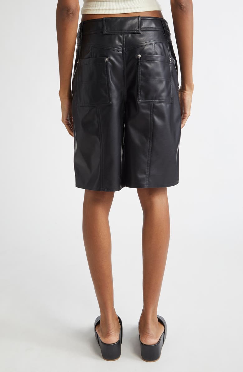 Stand Studio Julieta High Waist Faux Leather Bermuda Shorts, Alternate, color, 