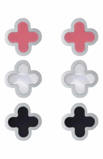 Adornia Set of 3 Clover Stud Earrings