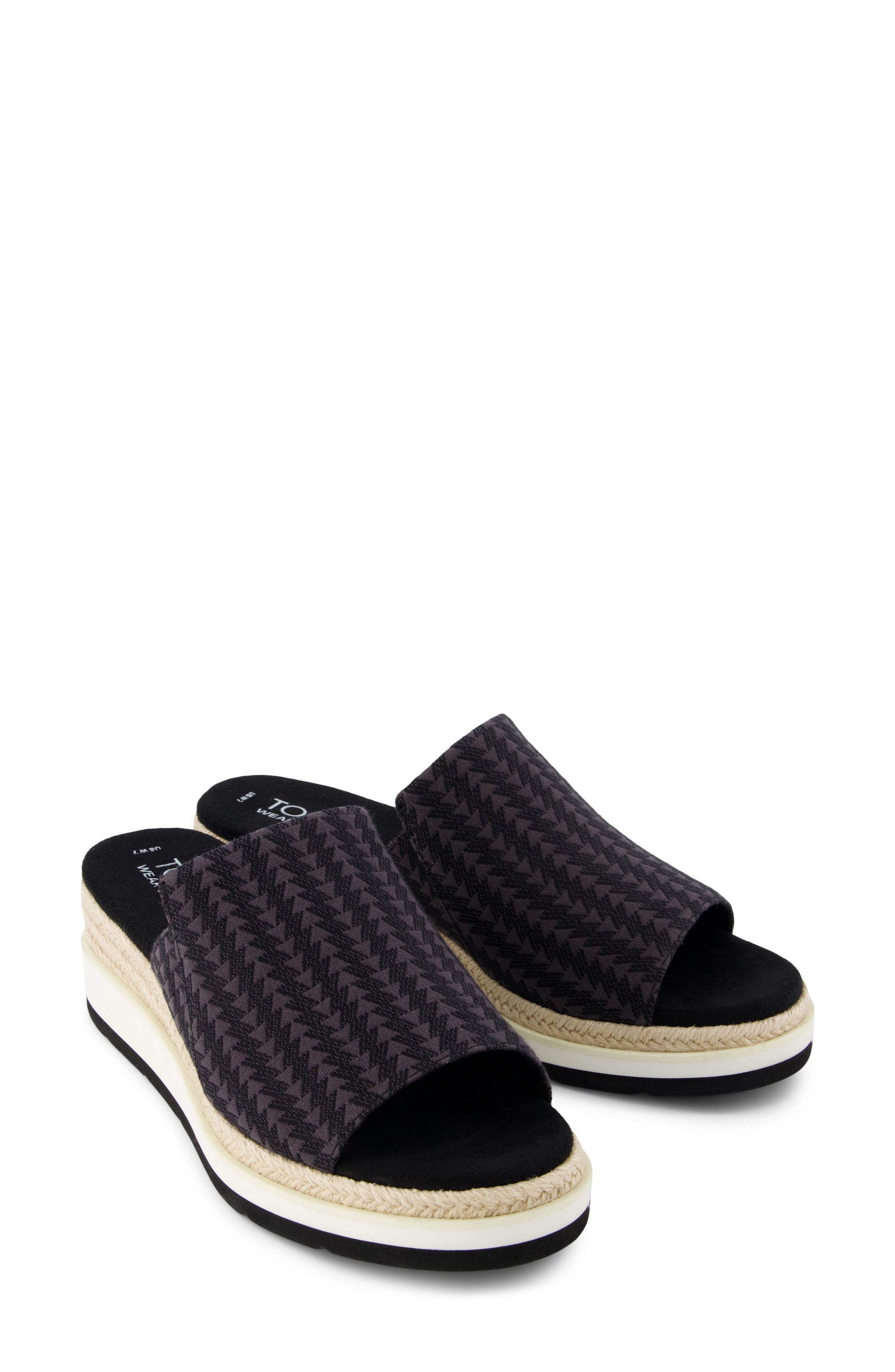 TOMS Margo Espadrille Wedge Slide Sandal, Alternate, color, 