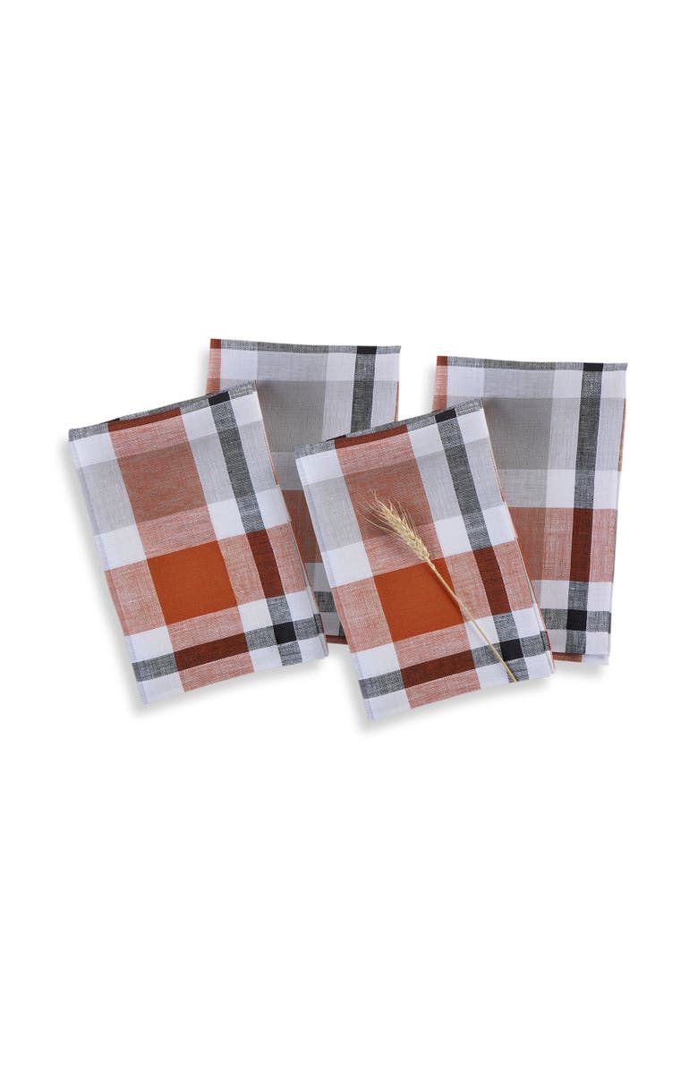 Solino Home Linen Dinner Napkins - Fall Buffalo Check, 20" x 20", Main, color, 