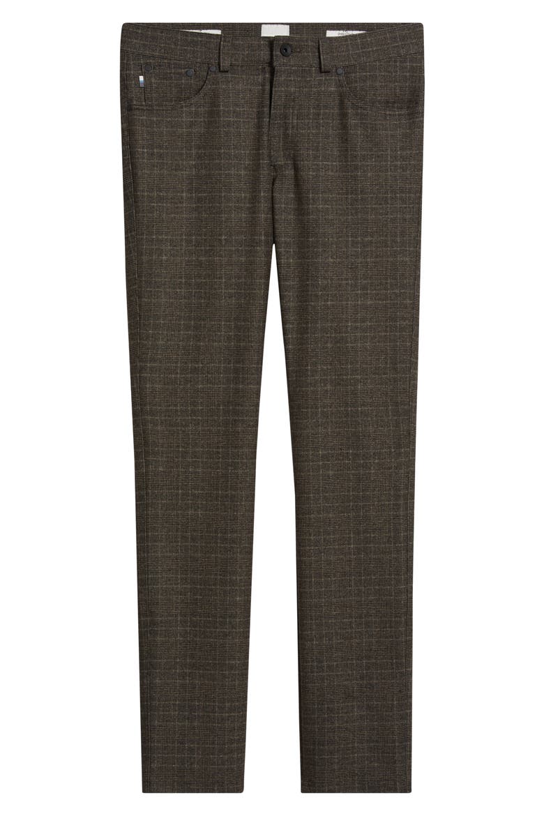 Chuck Hi Flex Plaid Modern Fit Five-Pocket Pants, Alternate, color, NOUGAT
