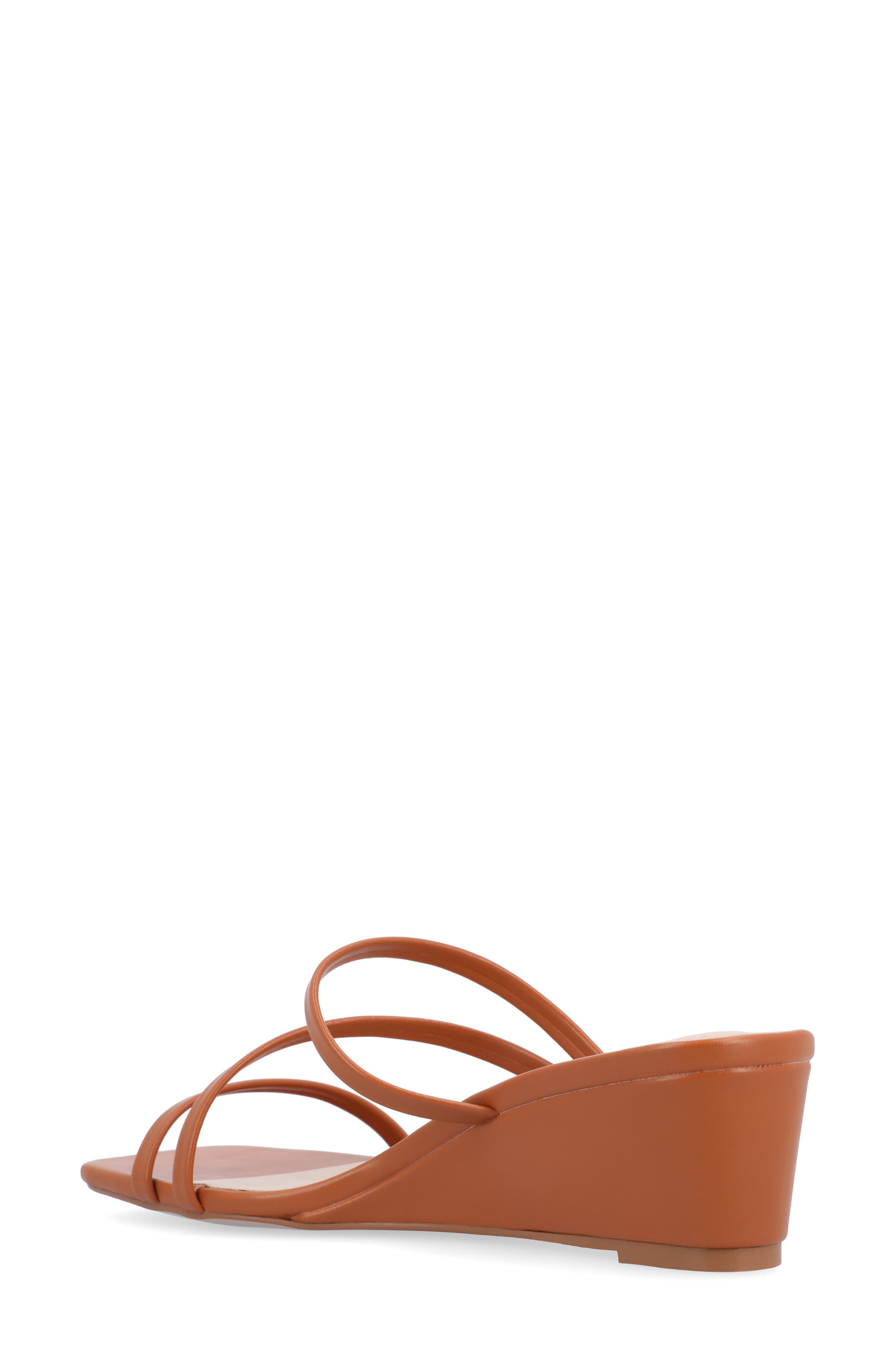 Journee Collection Takarah Wedge Slide Sandal, Alternate, color, Brown