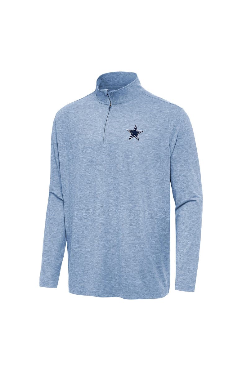 ANTIGUA Men's Antigua  Heather Royal Dallas Cowboys Hunk Quarter-Zip Jacket, Alternate, color, Heather Royal