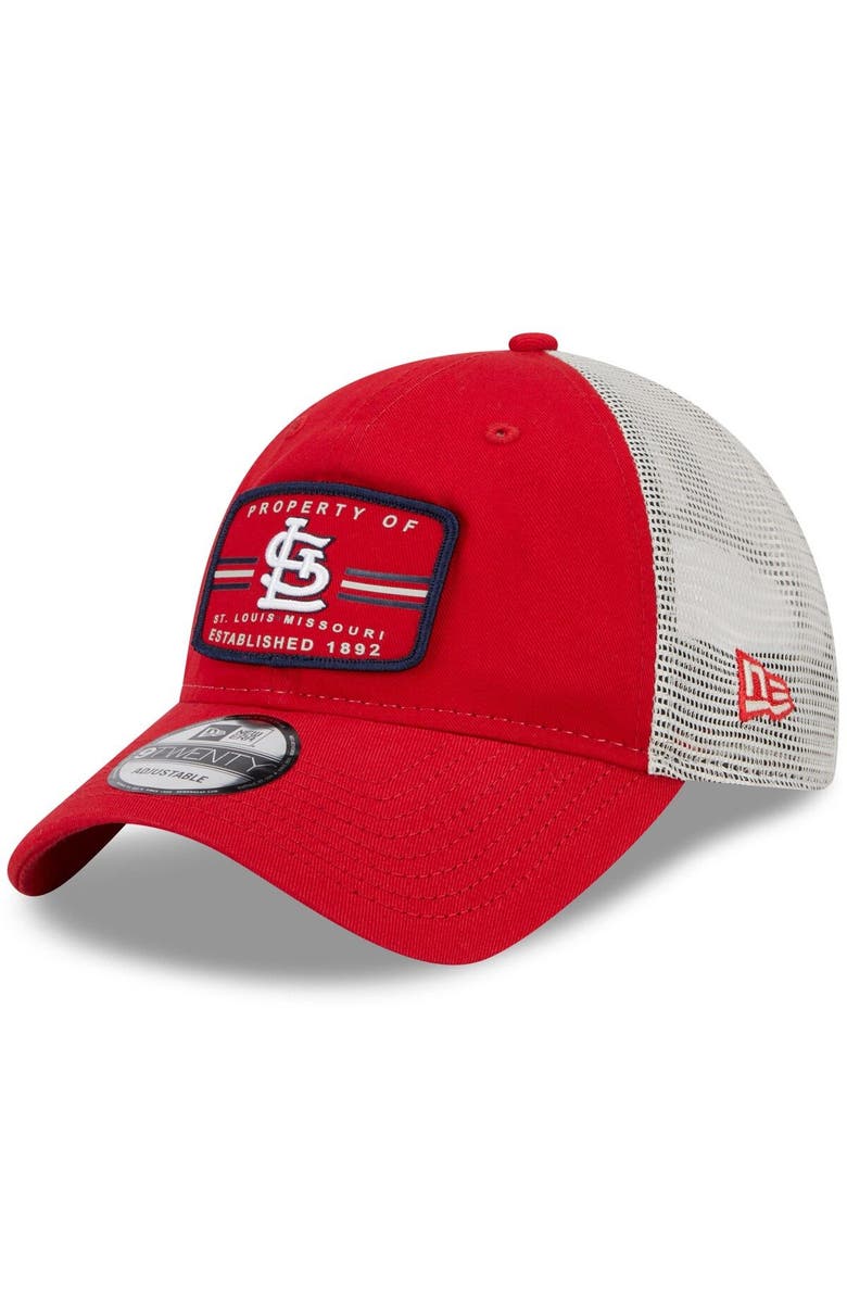New Era Men's New Era Red St. Louis Cardinals Property Trucker 9TWENTY Snapback Hat, Main, color, 