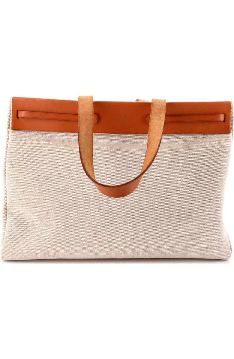 Pre-Owned Hermes Herbag Cabas Toile and Leather MM, Alternate, color,