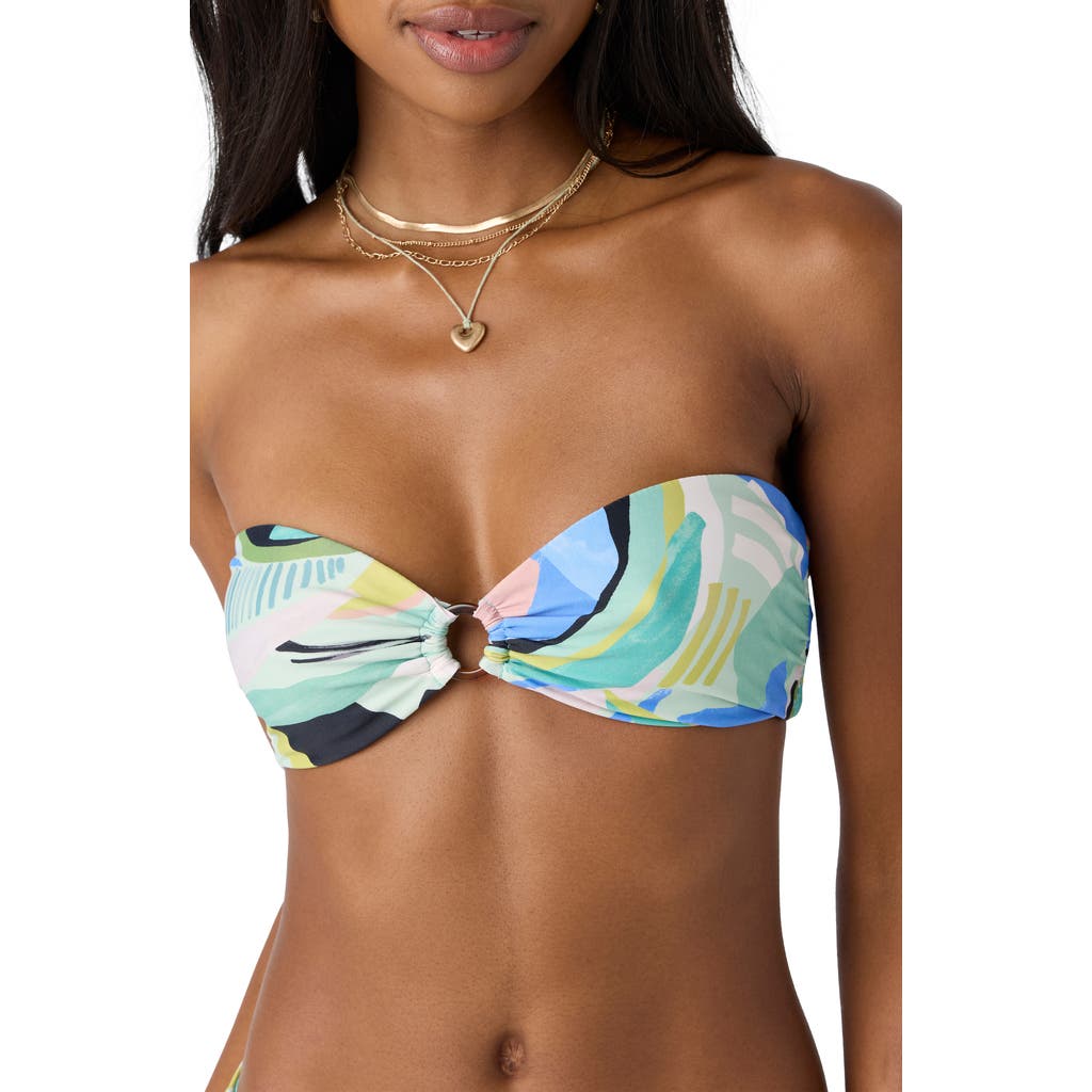 Shop O'neill Wavy Fathom Bandeau Bikini Top